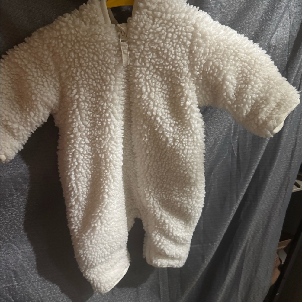 Cozy White Sherpa Kids One Piece